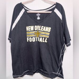Majestic Black New Orleans Tee with Gold and White Accents